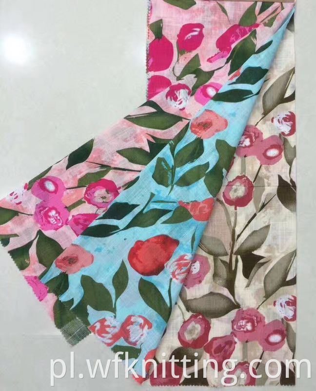 Flower Print Woven Fabric